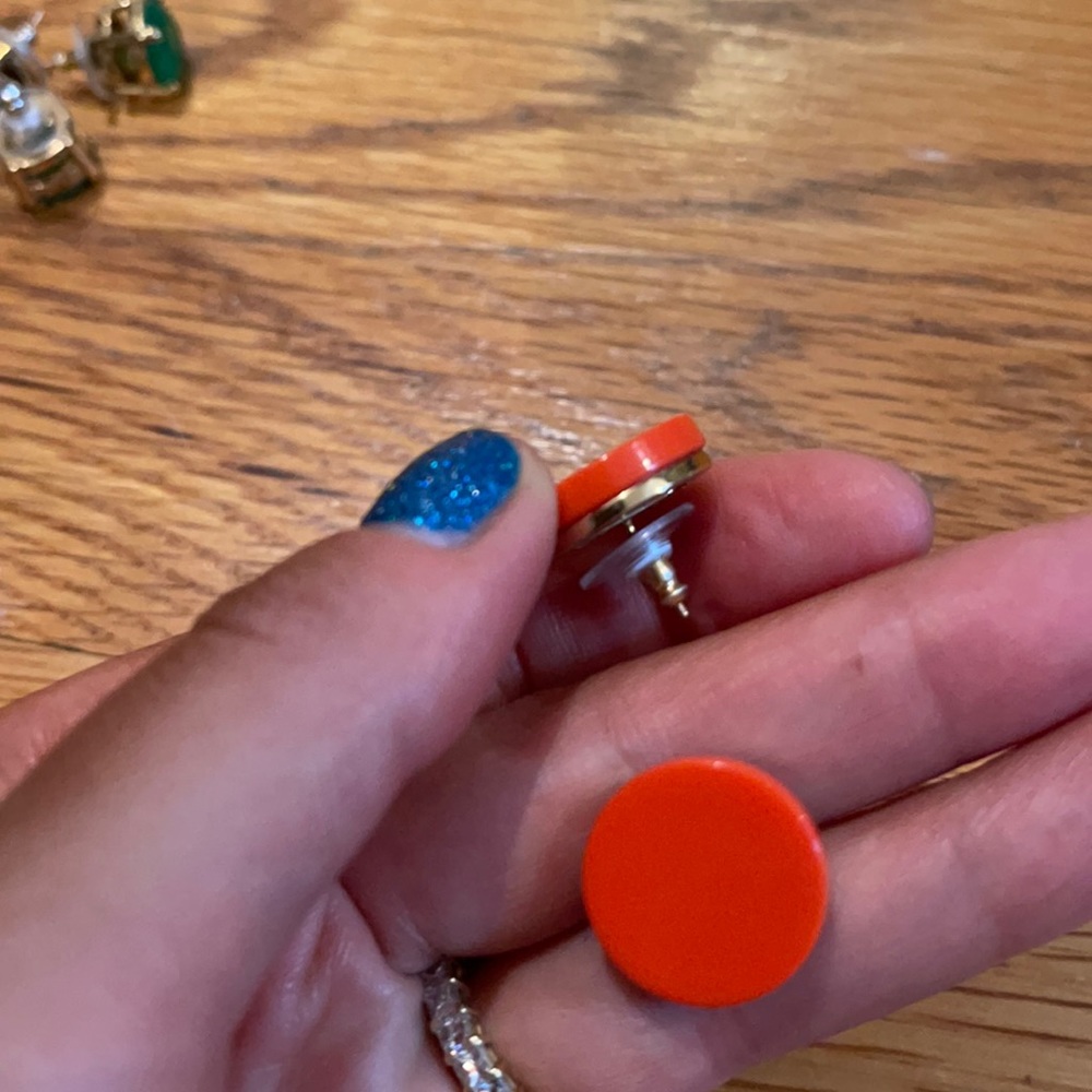 Kate spade orange dot earrings
